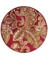 Livabliss Riley Rly-5020 Dark Red 8' Round Area Rug