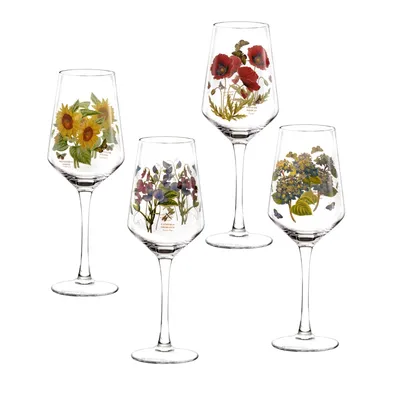 Portmeirion Botanic Garden Wine Glasses, Set of 4