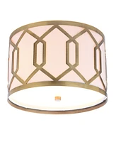 Jonathan Y Hex 2-Light Metal Led Flush Mount