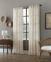 Jigsaw Embroidery Linen Blend Curtain