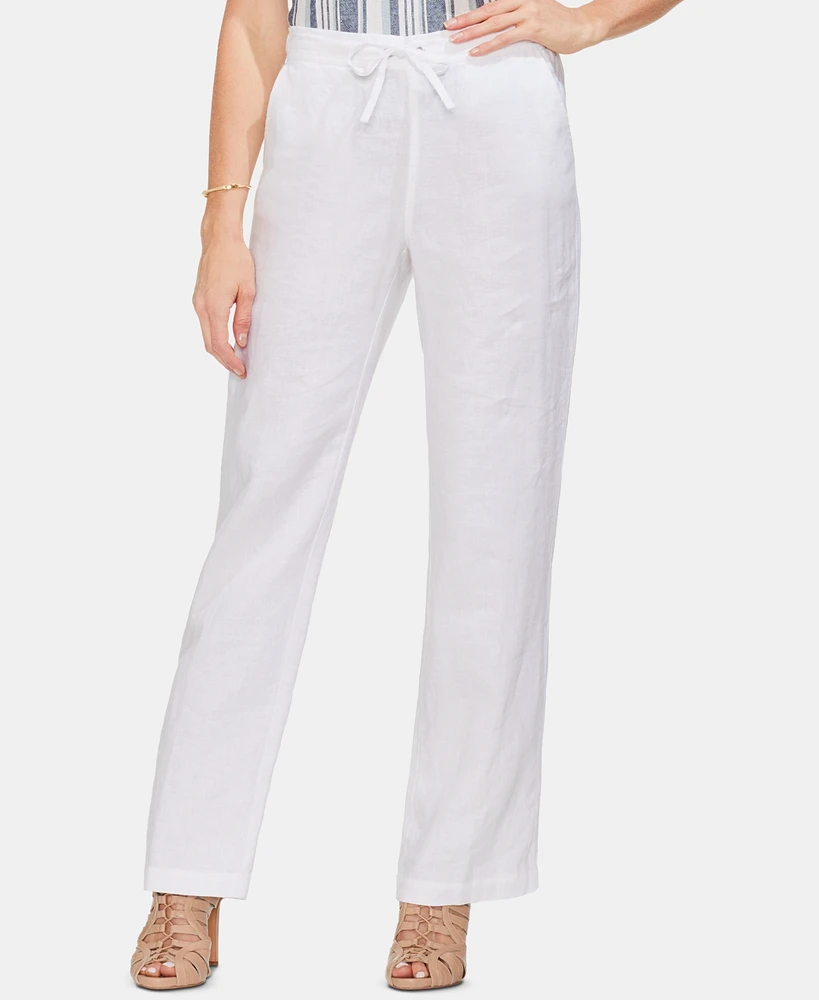 Vince Camuto Women's Linen Drawstring Wide Leg Pants