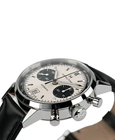 Hamilton Men's Swiss Automatic Chronograph Intra-Matic Black Leather Strap Watch 40mm