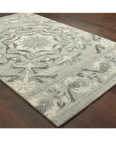 Oriental Weavers Craft 93001 Ash/Ivory 2'6" x 8' Runner Area Rug