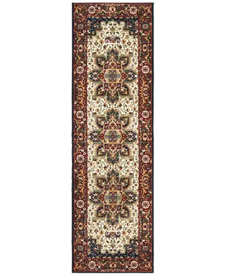 Closeout! Oriental Weavers Kashan 96W Red/Ivory 2'3" x 7'6" Runner Area Rug