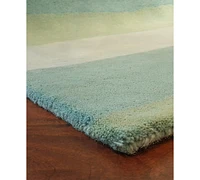 Liora Manne' Piazza 7281 Stripes Sea Breeze 3'6" x 5'6" Area Rug