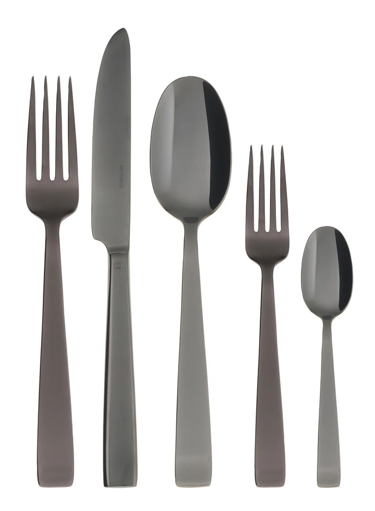 Rosenthal Sambonet Flat Black 5 Piece Place Setting