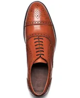 Anthony Veer Men's Ford Quarter Brogue Oxford Rubber Sole Lace-Up Dress Shoe