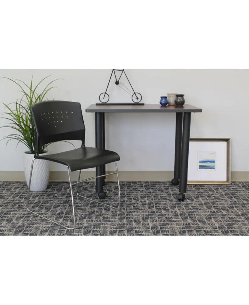 Boss Office Products Stack Chair With Chrome Frame