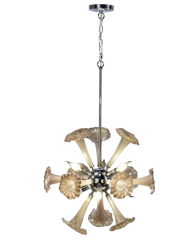 Dale Tiffany Yuri 22"W 6-Light Art Glass Chandelier