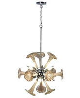 Dale Tiffany Yuri 22"W 6-Light Art Glass Chandelier