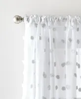 Dkny Ella Pompom Dot Sheer Curtain Set