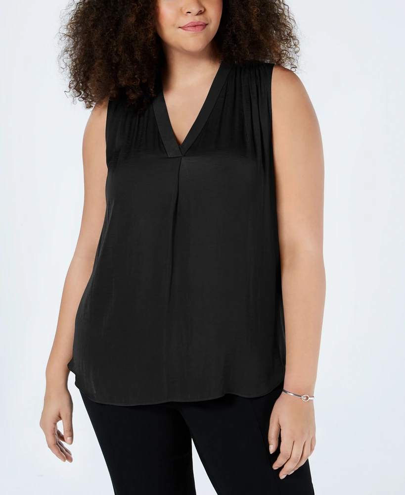 Vince Camuto Plus Size V-Neck Sleeveless Blouse