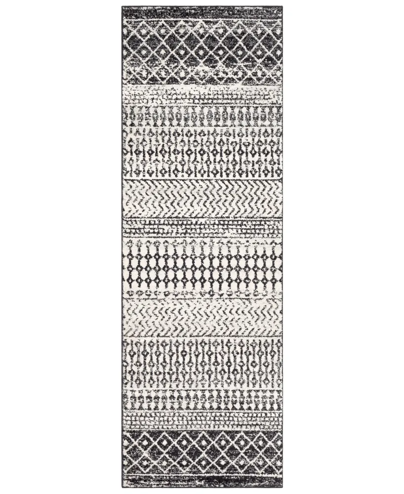 Livabliss Elaziz Elz-2307 Black 2'7" x 7'6" Runner Area Rug