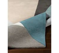 Livabliss Forum Fm-7223 Teal 2' x 3' Area Rug