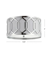 Jonathan Y Hex 3-Light Metal Led Flush Mount