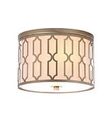 Jonathan Y Link 2-Light Metal Led Flush Mount