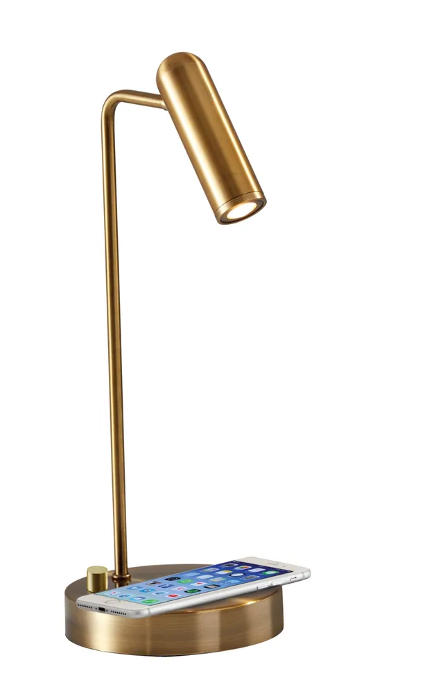 Adesso Kaye Wireless Charging Led Desk Lamp