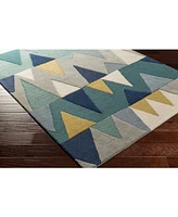 Livabliss Kennedy Kdy-3012 Bright Blue 2'6" x 8' Runner Area Rug