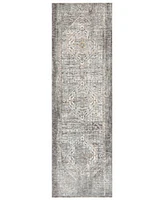 Livabliss Presidential Pdt-2311 Medium Gray 3'3" x 10' Runner Area Rug