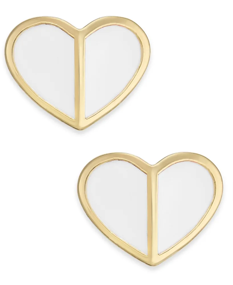 Kate Spade New York Gold-Tone Heart Stud Earrings