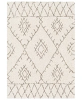 Livabliss Serengeti Shag Sgt-2301 White 5'3" x 7'3" Area Rug