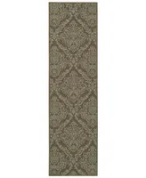 Closeout! Oriental Weavers Bali 8424 2'3" x 7'6" Indoor/Outdoor Runner Rug