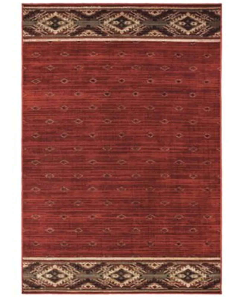 Oriental Weavers Woodlands 9652c Red Gold Rug