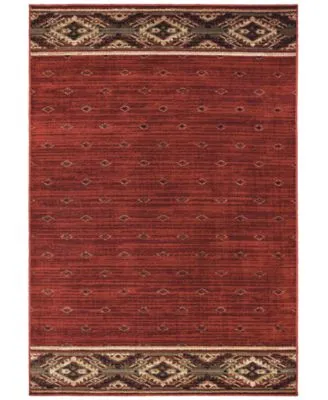 Oriental Weavers Woodlands 9652c Red Gold Rug