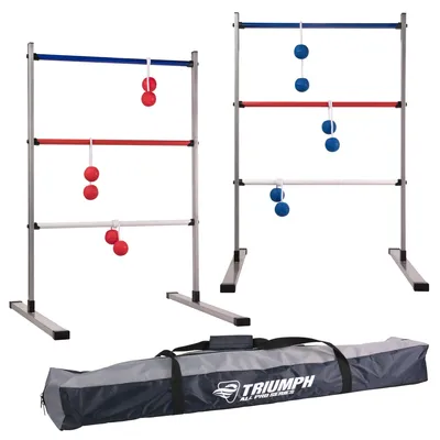 Triumph All Pro Series Press Fit Outdoor Ladderball Set Includes 6 Soft Ball Bolas and Durable Sport Carry Bag