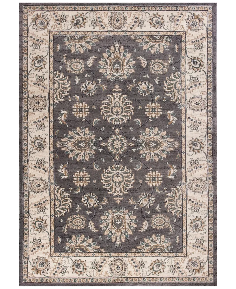 Kas Avalon Kashan 5608 Grey/Ivory 2' x 7'7" Runner Area Rug