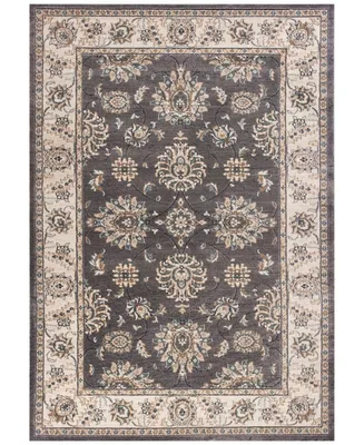 Kas Avalon Kashan 5608 Grey/Ivory 2' x 7'7" Runner Area Rug