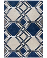 Kas Lucia Grant 2768 Ivory/Denim 3'3" x 4'11" Indoor/Outdoor Area Rug