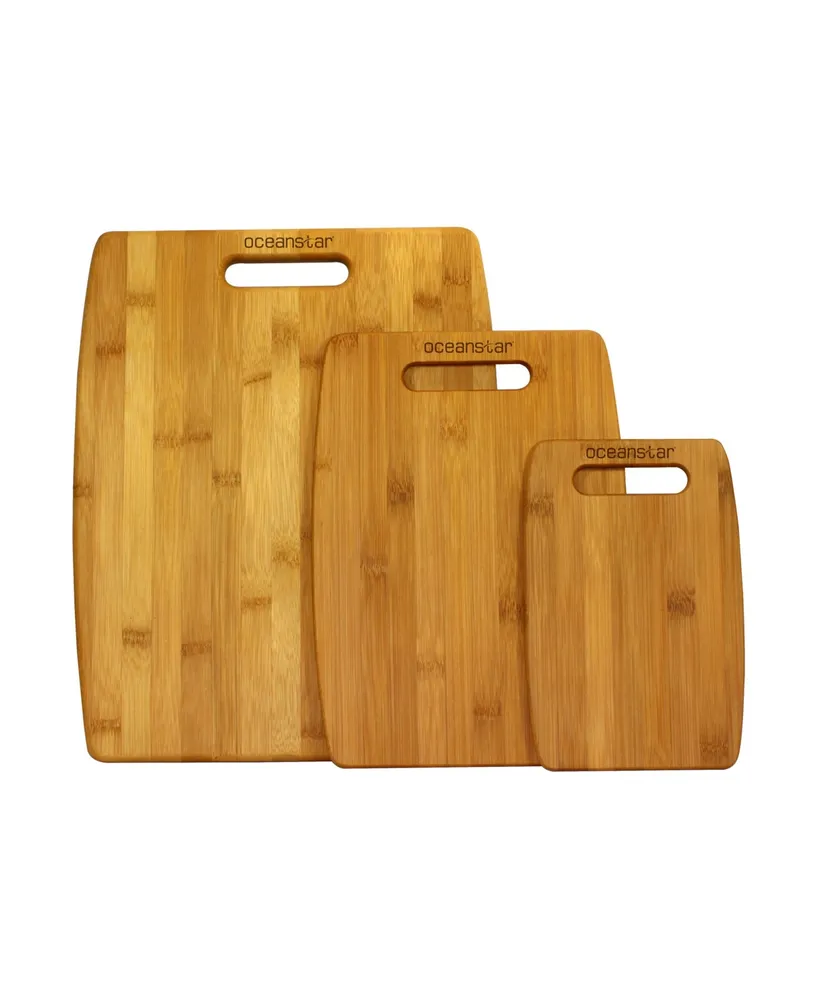 Oceanstar 3-Piece Bamboo Cutting Board Set