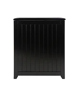 Oceanstar Rectangular Veneer Laundry Wood Hamper with Interior Bag