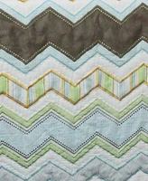 3 Stories Trading Nurture Zig Zag Hand Quilted Baby Quilt