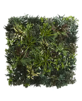 Nearly Natural 3' x 3' Greens and Fern Artificial Living Wall Uv Resist