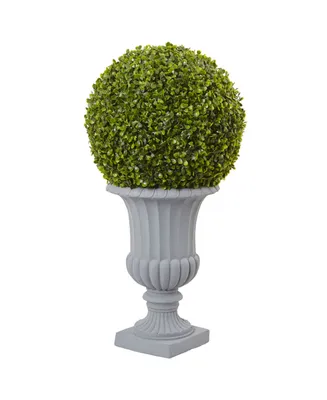 Nearly Natural 2.5' Boxwood Topiary w/ Urn