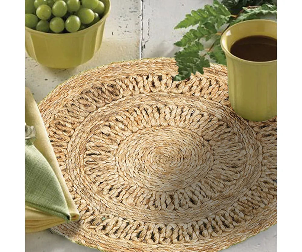 Lr Home Natural Natural Jute Rotary Placemats - Set of Two