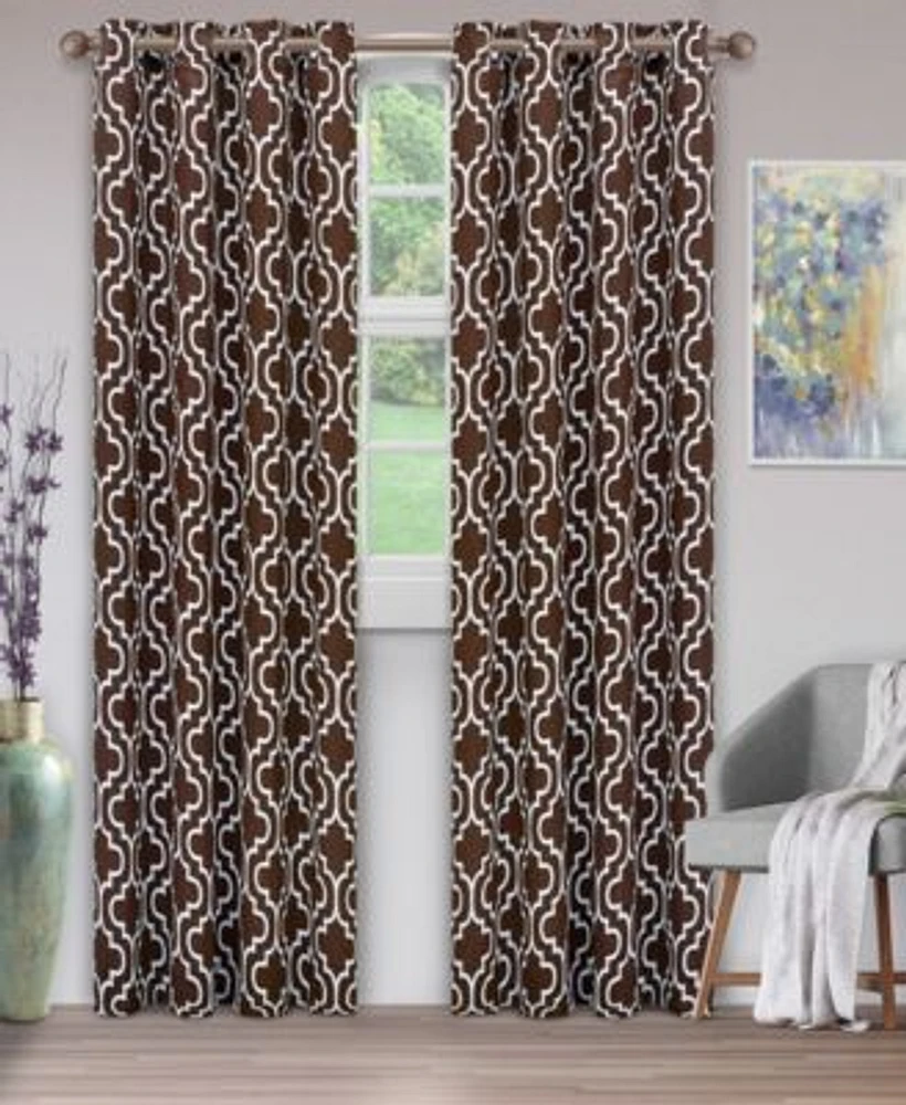 Superior Trellis Insulated Room Darkening 2 Piece Curtain Panels