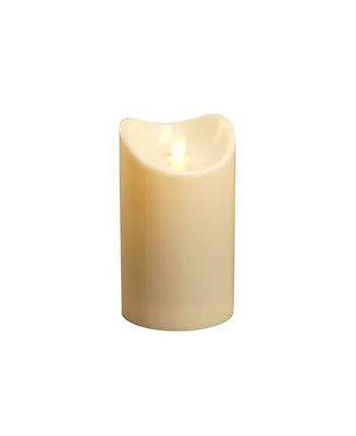 Lumabase 5" Cream Battery Operated Led Candle with Moving Flame