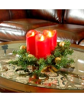 Lumabase 7" Red Battery Operated Led Candle with Moving Flame
