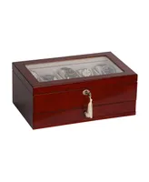 Mele & Co. Christo Glass Top Wooden Watch Box