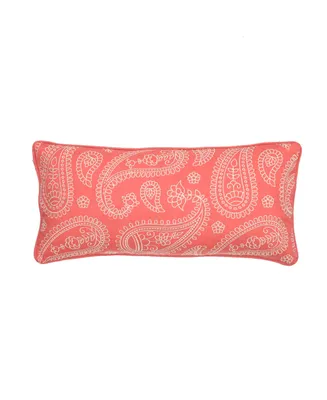 Levtex Ashbury Spring Coral Paisley Decorative Pillow, 12" x 24"