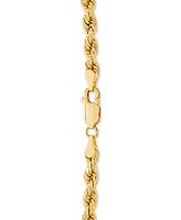 Rope Chain 24" Necklace (4mm) in 14k Gold