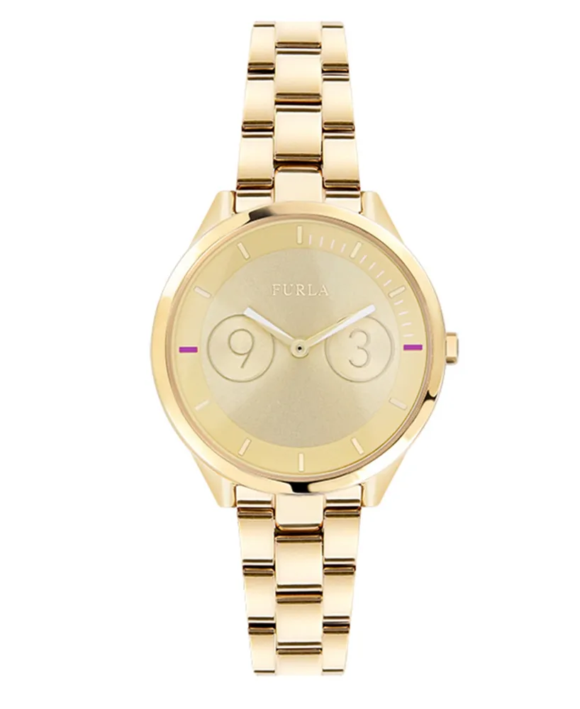 Furla Women's Metropolis Gold Dial Stainless Steel Watch
