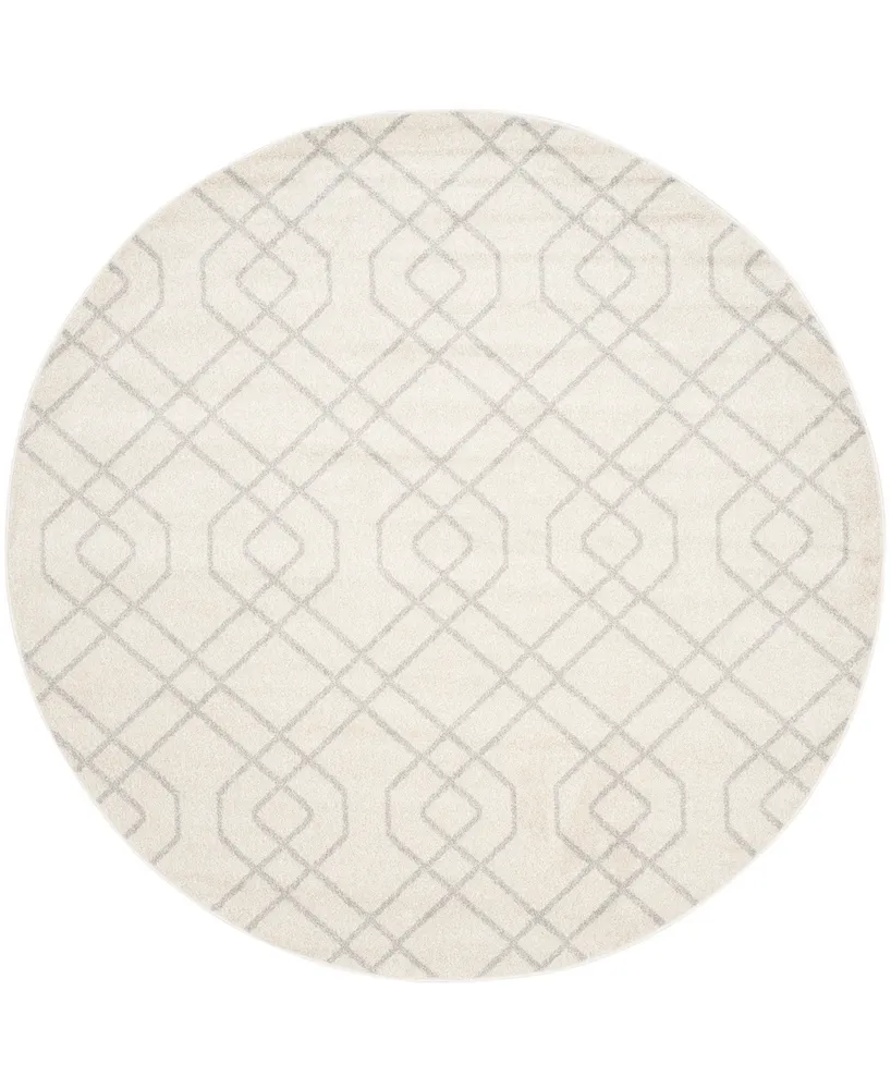 Safavieh Amherst AMT407 Ivory and Light Gray 7' x 7' Round Area Rug