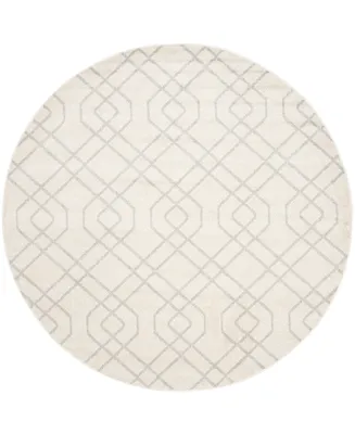 Safavieh Amherst AMT407 Ivory and Light Gray 7' x 7' Round Area Rug