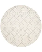 Safavieh Amherst AMT407 Ivory and Light Gray 7' x 7' Round Area Rug