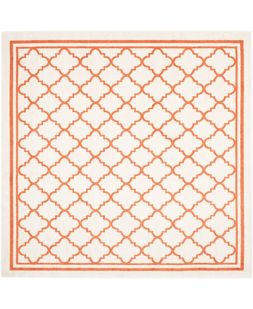 Safavieh Amherst AMT422 Beige and Orange 7' x 7' Square Area Rug