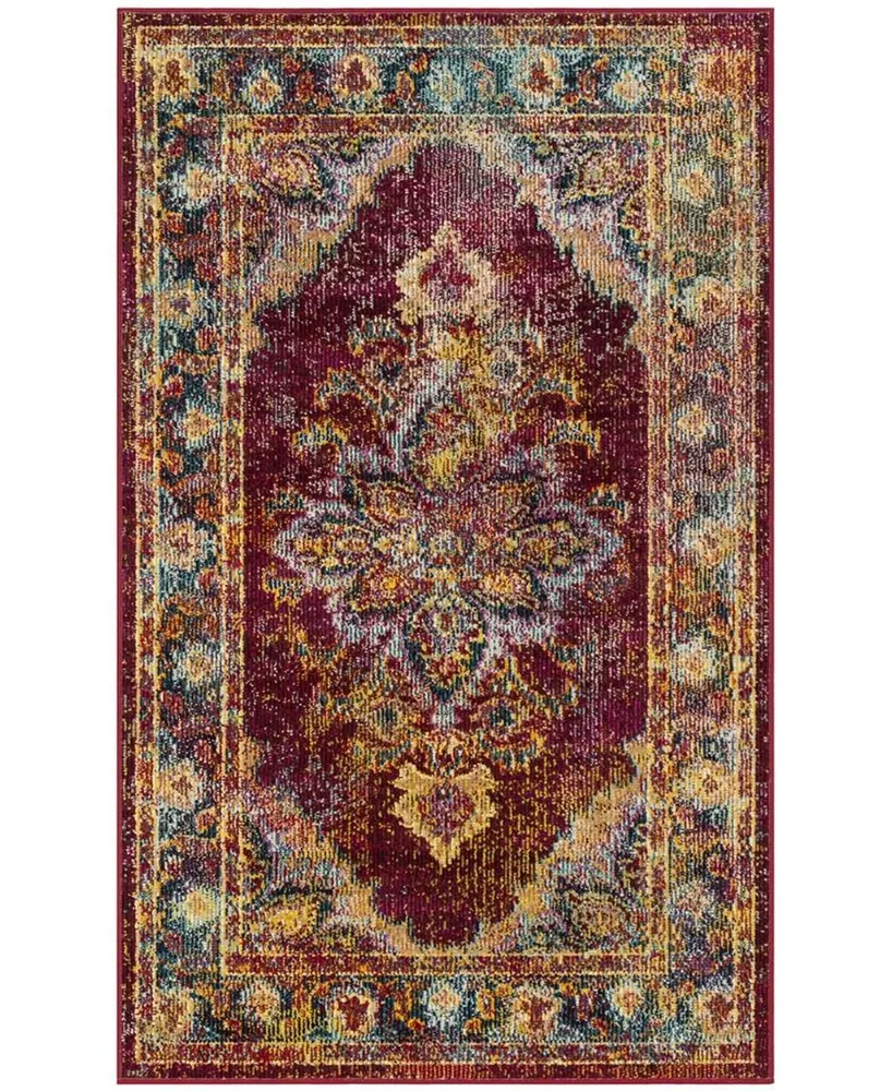 Safavieh Crystal CRS508 Ruby and Navy 3' x 5' Area Rug